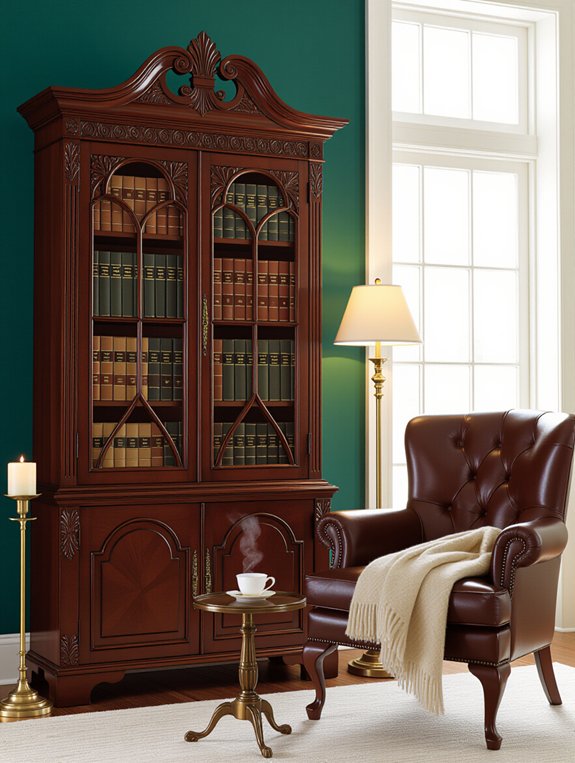 cozy vintage reading nook